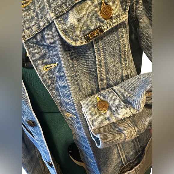 VTG 70s Lee Riders Denim Jean Trucker Jacket PATD 153438 Union Made in USA 36R - Picture 4 of 11